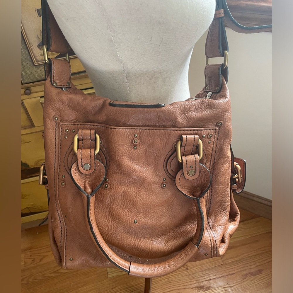CHLOE ORIGINAL Vintage Y2K Large Paddington Camel Tan Brown Leather Bag NWT! - Picture 3 of 9